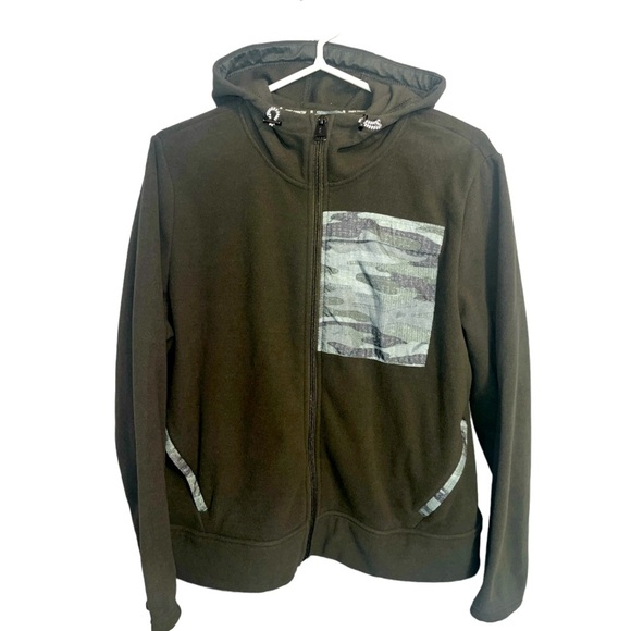 Free Country Other - Free Country Full Zip Hooded Sweatshirt Fleece Camo Details Size Large